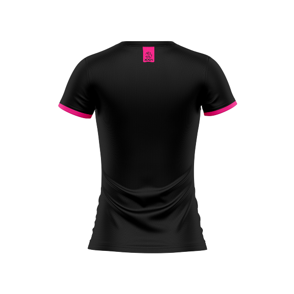 Xavi Performance T-shirt zwart/roze – Lichtgewicht & Functioneel voor Elke Sport - Dames - Afbeelding 2