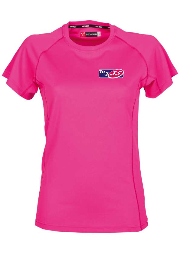My35' T-shirt 100% Polyester - Roze - Dames