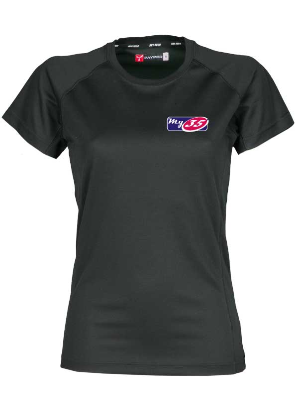 My35' T-shirt 100% Polyester - Zwart - Dames