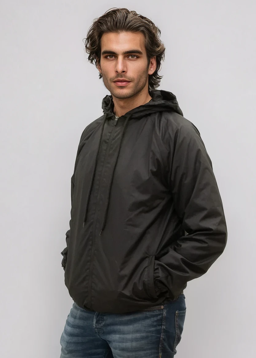 Xavi Regenjas met Capuchon & Mesh Voering – Comfort Fit - zwart - Unisex