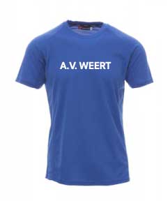AV Weert T-shirt 100% Polyester - blauw - Unisex