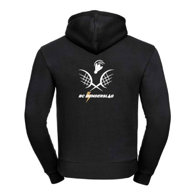 BC Donderslag Hoodie met borstlogo en tekstlogo op de rug - zwart - Unisex - Afbeelding 2