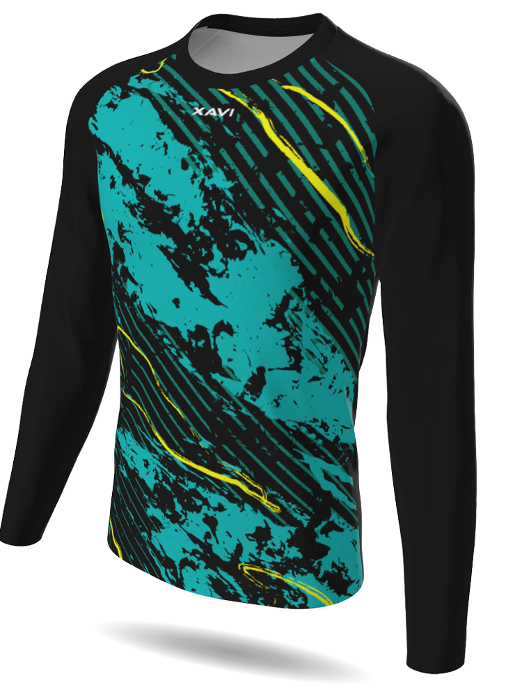 Xavi PRO E-sportsshirt - Lange mouw ronde kraag - Heren