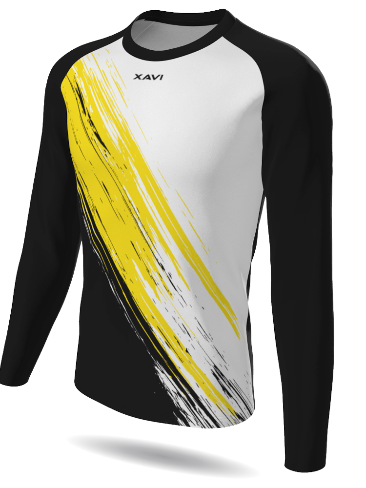 Xavi Performance E-sportsshirt - Lange mouw ronde kraag - Heren